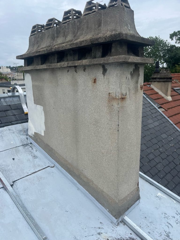 Cheminée à rénover, étanchéité à refaire, rénovation toiture à réaliser - Couvreur Châtelain à Clamart 92